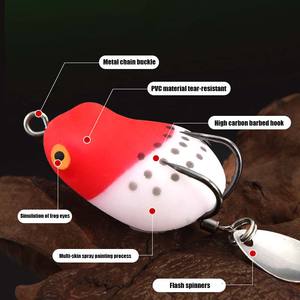 FISHGANG – <span class=keywords><strong>leurre</strong></span> <span class=keywords><strong>grenouille</strong></span> <span class=keywords><strong>souple</strong></span> avec spinner et double hameçon pour la pêche au serpent, 3.2cm/4.5g - Product Image 3