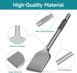 DZ 17X5 Pouces DIY Grade Tige Ronde Creuser Bêche Ciseau 65A Pelle Carrée En Acier <span class=keywords><strong>pour</strong></span> Jardinage Béton et <span class=keywords><strong>Sable</strong></span> - Product Image 4