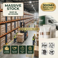 Ximu Verpackung Weißer Kraftpapier-Standbeutel mit Mattfenster und Reißverschluss für Lebensmittel, Snacks und Kaffee - Großhandel ab Werk