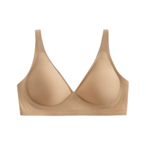 <span class=keywords><strong>Reggiseno</strong></span> in nylon solido invisibile senza ferretto da donna, scollo a V profondo, sottile, morbido, confortevole, per seni grandi, con schiena a U piccola, a mezza coppa - Product Image 5