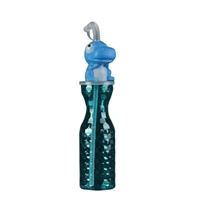 Gobelet isotherme en plastique de 500 ml avec paille intégrée, motif animalier de dessin animé, idéal pour boissons froides et thé au lait, parfait pour les sites touristiques et les parcs d'attractions