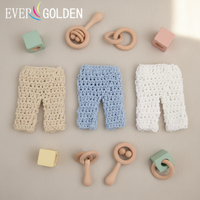 Vêtements pour poupée miniature en coton 100% couleur unie, faits à la main, cadeau pour baby shower et souvenirs de baptême