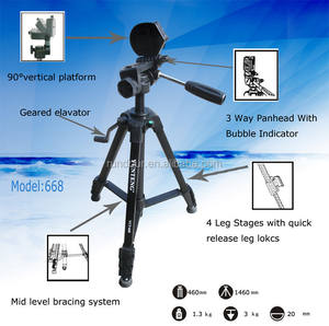 Nuevo Trípode Portátil Vct 668, Soporte Móvil para Teléfono, Trípode Profesional para Cámara DV Yt668 para Fotografía de 148 cm - Product Image 5