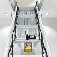 Escalier télescopique pliant en alliage d'aluminium à commande électrique à distance avec commande manuelle d'urgence