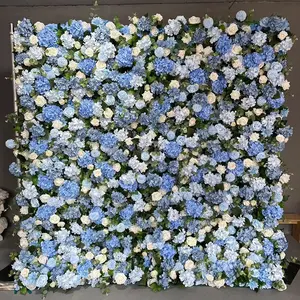 Festa di matrimonio finta parete floreale 3d 5d pareti di fiori artificiali sfondo 8ft X 8ft fiori pannelli per parete decorazioni per festa della mamma