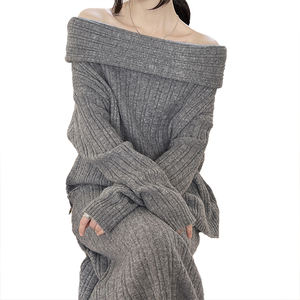 Pull décontracté à col bateau en peluche, style décontracté, polyvalent, pull pour femmes, personnalisable, haut pour femmes - Product Image 3