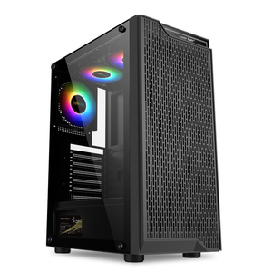 Hurricane Beast New Case <span class=keywords><strong>Computer</strong></span> ARGB <span class=keywords><strong>CPU</strong></span> Ventilador de refrigeración Gabinete MATX ITX Mid Tower 120MM Fan <span class=keywords><strong>Gaming</strong></span> PC Case con fuente de alimentación - Product Image 1