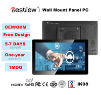 15.6 21.5 23.8 27 32 Inch Industrial Panel PC RK3588 Android 12 Layar Sentuh Kapasitif Monitor Dinding Komputer All in One