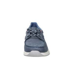 Chaussure bateau à lacets pour homme Lumberjack, bleue, taille 43, talon de 3 cm, toile, chaussure tendance - Product Image 3