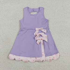 RTS Children's Little Girls Casual Bows Floral Scallop Edge Ruffles Cute Play Tennis Yoga Sports Dress Shorts Lined <b>Clothes</b> - Product Image 3