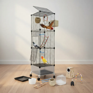 Fabrika Toptan Fiyatı Büyük Papağan Kafesi Afrika Gri Papağanı İçin Paslanmaz Çelik Paslanmaz İç Mekan Kullanımı Afrika Gri Papağanı Kafesleri Kuş Kafesi - Product Image 6