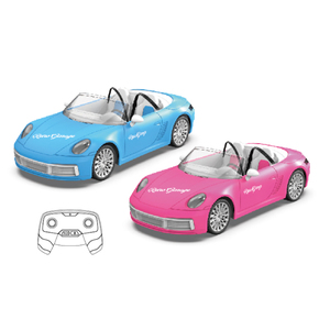 LK Toys <span class=keywords><strong>Voiture</strong></span> télécommandée 1/10 5CH, nouvelle <span class=keywords><strong>voiture</strong></span> télécommandée rose <span class=keywords><strong>de</strong></span> dessin animé avec lumières LED et musique - Product Image 1