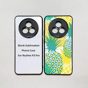 Venta al por mayor a prueba de golpes negro TPU PC sublimación 2d espacios en blanco fundas de teléfono para Realme P3 Pro - Product Image 1