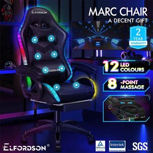 Livraison rapide Chaise de jeu Rgb haut de gamme éclairage LED <span class=keywords><strong>Gamer</strong></span> <span class=keywords><strong>fauteuil</strong></span> de bureau gris professionnel grande qualité chaise de jeu Led - Product Image 2