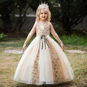 Robe de mariée avec appliques pour enfants de 5 à 14 ans, robe de bal, robe de soirée princesse - Product Image 2