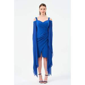 Vestido Casual Azul Saxony para Mujer, Marca DANS, Disponible en Tallas Surtidas 36-42 para Venta al Por Mayor en Comercio Electrónico - Product Image 1