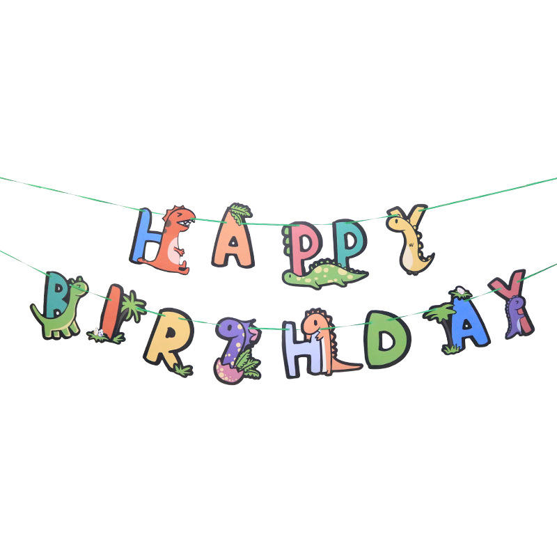 แบนเนอร์กระดาษไดโนเสาร์