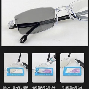 Lunettes de lecture photochromiques sans monture unisexes pour hommes et femmes, lunettes de lecture progressives 2025 - Product Image 4