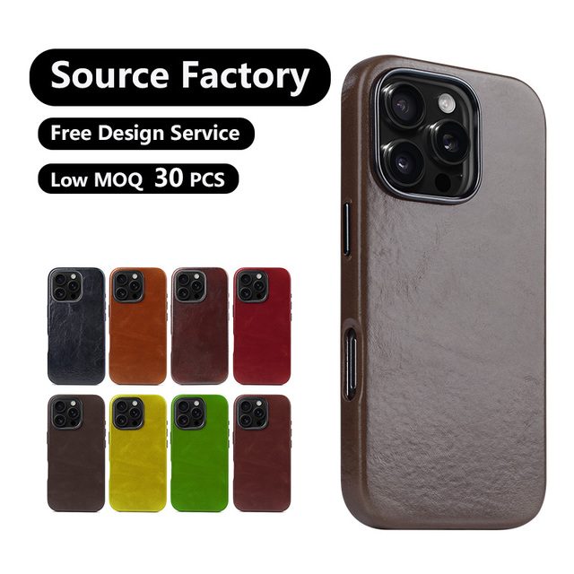 New Fashion Luxury Trendy Brand Custom iphone case Manufacture Genuine Leather Mobile Phone Case for 17 16 Pro Max 15 14 13 Plus