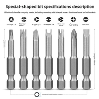 Jeu de 33 embouts de tournevis en acier, Phillips/plate/torx, chromés, antidérapants, avec poignée PPABS autobloquante, pour usage industriel, bricolage, OEM