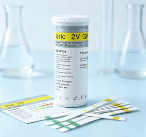 <span class=keywords><strong>Tiras</strong></span> Reactivas de <span class=keywords><strong>Orina</strong></span> Clínica Uric 2V para Análisis de <span class=keywords><strong>Orina</strong></span>, Material de PVC, Embalaje OBM/ODM OEM, Garantía de 2 Años - Product Image 1