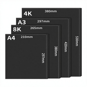 Papel Negro Premium para Manualidades, <span class=keywords><strong>Cartulina</strong></span> Negra Gruesa <span class=keywords><strong>A3</strong></span> A4 300gsm, Doble Cara Sin Recubrimiento, Impresión Láser, Cartón Negro para Manualidades al por Mayor - Product Image 2