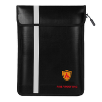 Sac de documents portable grande capacité résistant aux hautes températures, étanche, ignifuge en gel de silice avec chaînes