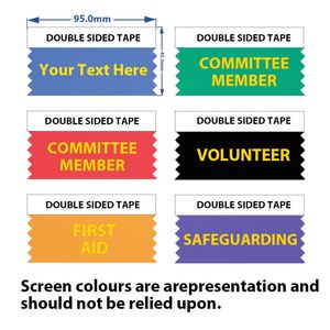 Rubans personnalisés avec logo imprimé, adhésifs double face, pour badges d'événements, de conférences et de congrès - Product Image 3