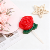 Bougies d'anniversaire de luxe sans fumée en forme de rose, en vrac, non parfumées, écologiques, non toxiques pour anniversaires, Saint-Valentin, Pâques, Nouvel An, mariages