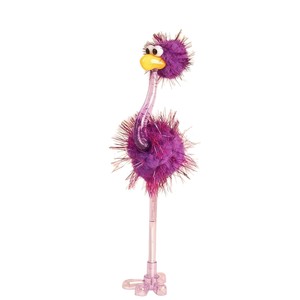 Stylo à bille en peluche en forme d'autruche, encre noire, pointe conique, fournitures de bureau et scolaires, cadeau pour étudiant - Product Image 1