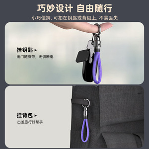 Câble de charge rapide 240W avec lanière, bracelet en cuir pour téléphone, pour un usage quotidien, les voyages en extérieur et les situations d'urgence - Product Image 5