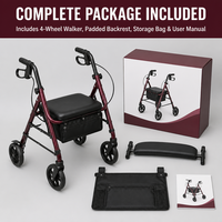 Déambulateur pliable portable avec siège pour personnes âgées, idéal pour les voyages, les courses, le transport facile et le soutien à la marche quotidienne