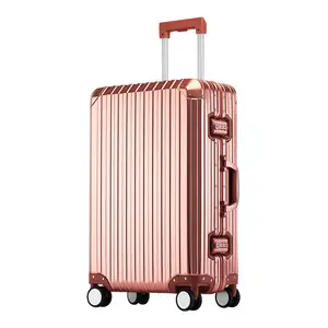 Durable Carry On Luggage With 100% Aluminum Magnesium Suitcase Sets Metal Material Large Size