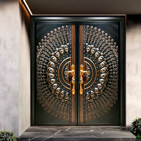 Porte extérieure moderne en fer forgé, design personnalisé, dernière tendance, fabrication d'usine, porte en acier de haute qualité