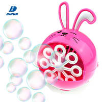 Summer Kids Portable Cartoon Rabbit Bubble Machine Outdoor Bubble Toy avec 60ml Bubble Solution Ideal for Backyard Play Park