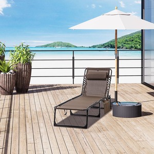Cắm Trại Ngả Phòng Chờ Ghế Với Gối Gấp Tắm Mặt Trời Có Thể Điều Chỉnh 5-Vị Trí Di Động Gấp <span class=keywords><strong>Chaise</strong></span> Phòng Chờ - Product Image 2