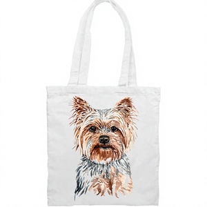 Bolso de lona con estampado de gato blanco y negro, ligero, estilo vintage de verano, con ojos azules y gatito floral, para llevar al hombro - Product Image 3
