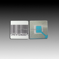Étiquettes EAS du système de sécurité RF 8.2MHz 30*30mm autocollants de sécurité de code à barres en papier blanc modèle HAX701 pour une utilisation en supermarché