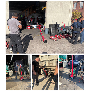 Factory <strong>Competitive</strong> Price 25/50 Ton Fold Arm Oil-Water Separator Chromed 2 Stage Bus Air Hydraulic Floor <strong>Jack</strong> for Germany Market - Product Image 4