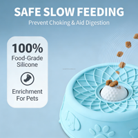 Bol à lécher sphérique antidérapant VaryWell en silicone pour animaux de compagnie, 100 % sans BPA, avec boule roulante intégrée, très populaire