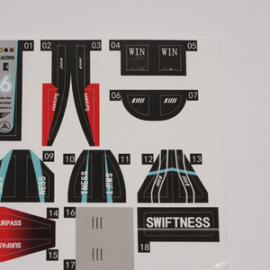 Adesivi durevoli stile racing per modelli di auto RC, kit grafico personalizzato ad alta velocità per dettagli veicoli - Product Image 4