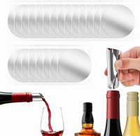 Disque verseur de vin portable en aluminium réutilisable, anti-goutte, en feuille, personnalisable pour la vente en gros, avec impression