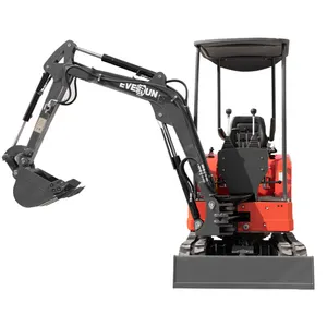 EVERUN ERE12PRO High Quality Hydraulic Tracked Crawler 1.2ton Spare Parts Roller Mini Excavator Digger For Sale