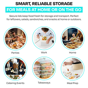 Disposable BPA Free Transparent Microwavable Plastic Food <b>Containers</b> with Lid 500ML/650ML/750ML/1000ML Take Away Storage NOVISON - Product Image 3