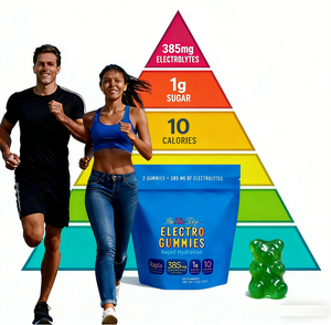 เยลลี่บลูราสเบอร์รี่สำหรับผู้ใหญ่ผสมครีเอทีนเพื่อพลังงานและความชุ่มชื้น - สูตรเพิ่มความทนทานของกล้ามเนื้อ ส่วนผสมที่สะอาด - Product Image 5