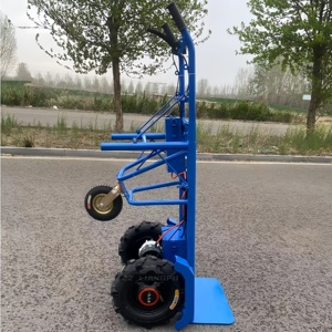 Carrello Elettrico Motorizzato in Acciaio Zincato con Capacità di 500kg per Trasporto in Magazzino, Cantieri e Fabbriche - Product Image 6