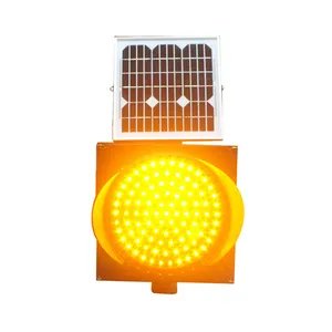 300 mét an ninh Led giao thông năng lượng mặt trời Powered blinker tín hiệu giao thông ánh sáng đường màu vàng an toàn dấu hiệu tín hiệu giao thông ánh sáng