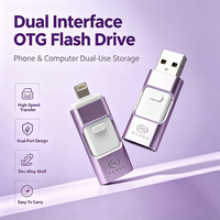Clé USB 3.0 pivotante OTG Type-C haute vitesse, personnalisable avec logo, portable, 2-en-1, en métal, clé mémoire USB