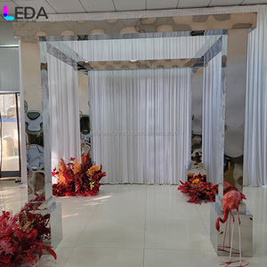 Leda เสาเสาเสาเสาเสาเสาเสาเสาสำหรับตกแต่งซุ้มแต่งงานมีเสถียรภาพสีเงินสำหรับงาน - Product Image 4