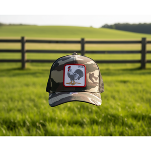 Gorra Trucker con Bordado de Gallo, Tejido de Malla, Ajustable, Unisex, Casual, Diseño de 6 Paneles, Parche Frontal - Product Image 2